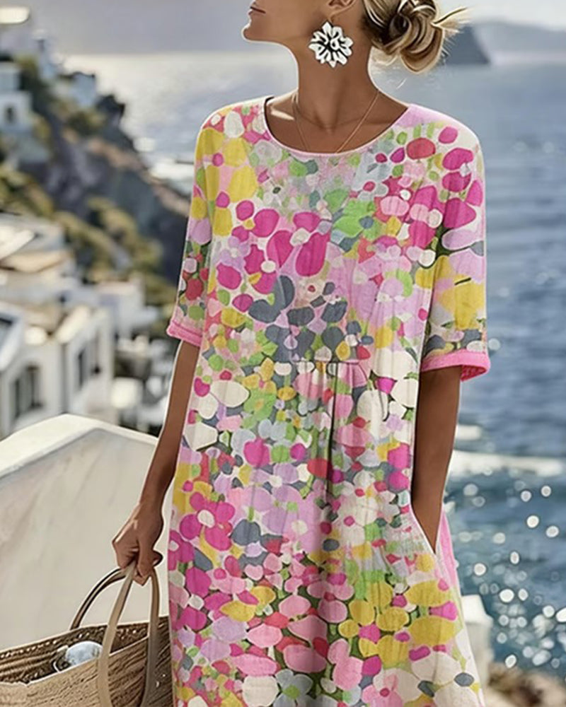 Maria | Loose and Lightweight Floral Midi Dress