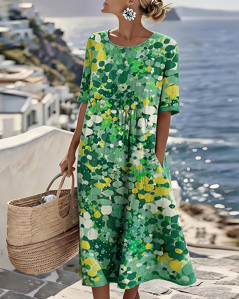 Maria | Loose and Lightweight Floral Midi Dress