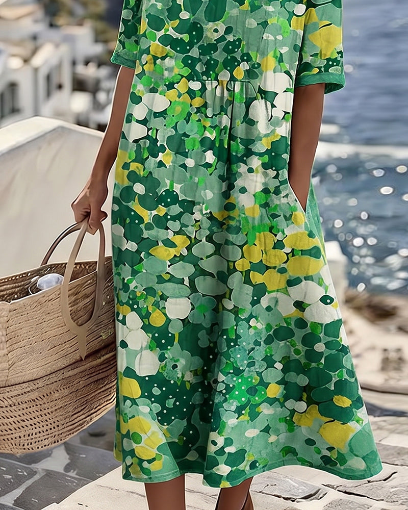 Maria | Loose and Lightweight Floral Midi Dress