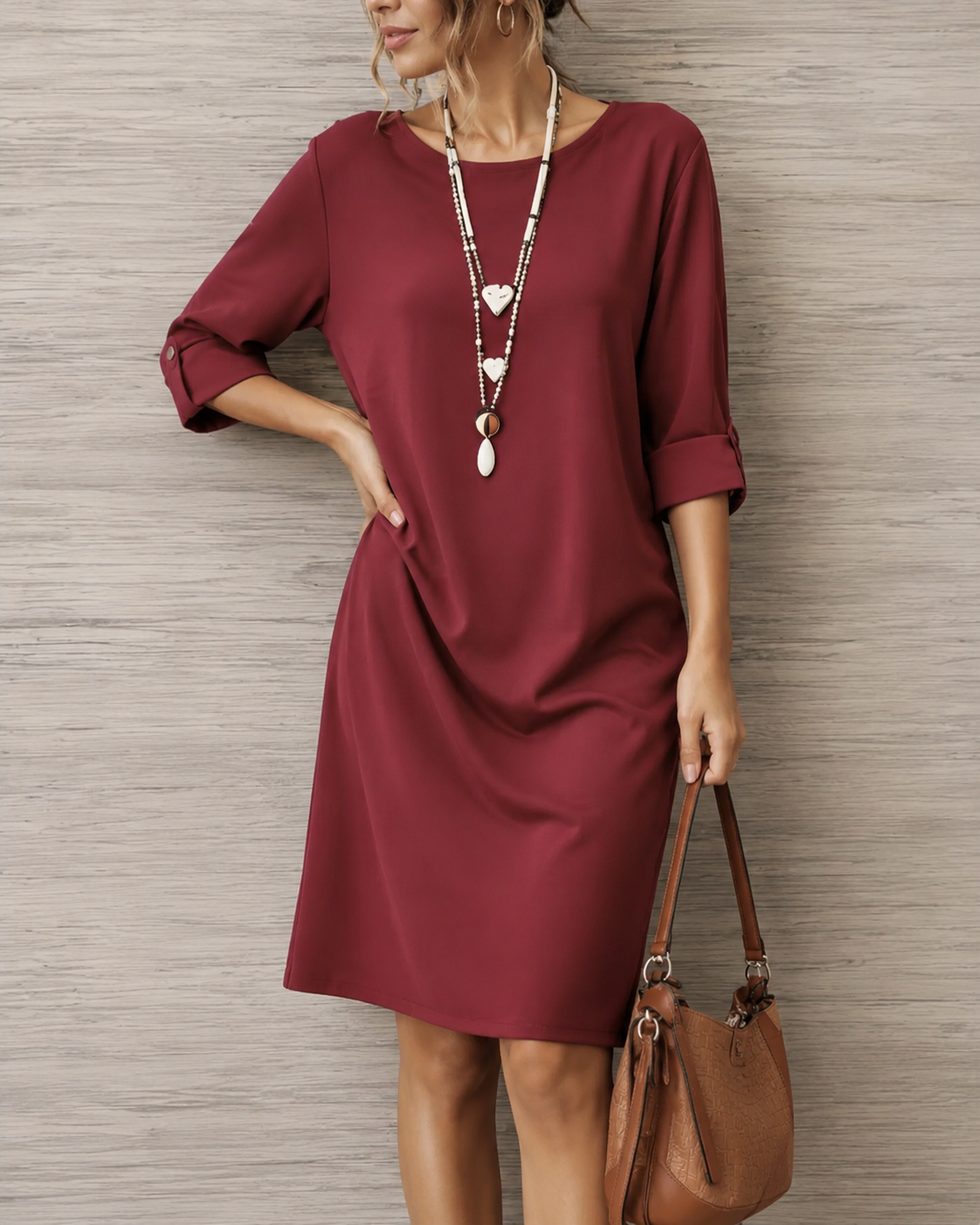 Jeanette | Midi Dress That Hides the Belly