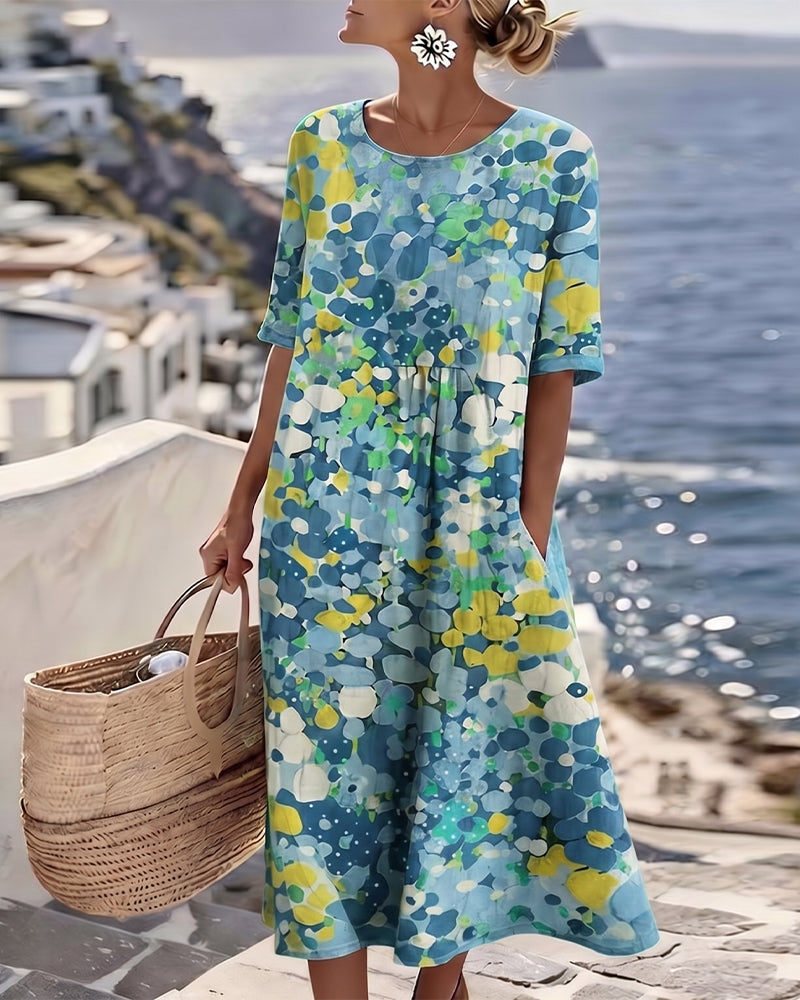 Maria | Loose and Lightweight Floral Midi Dress