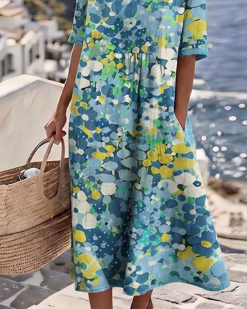 Maria | Loose and Lightweight Floral Midi Dress