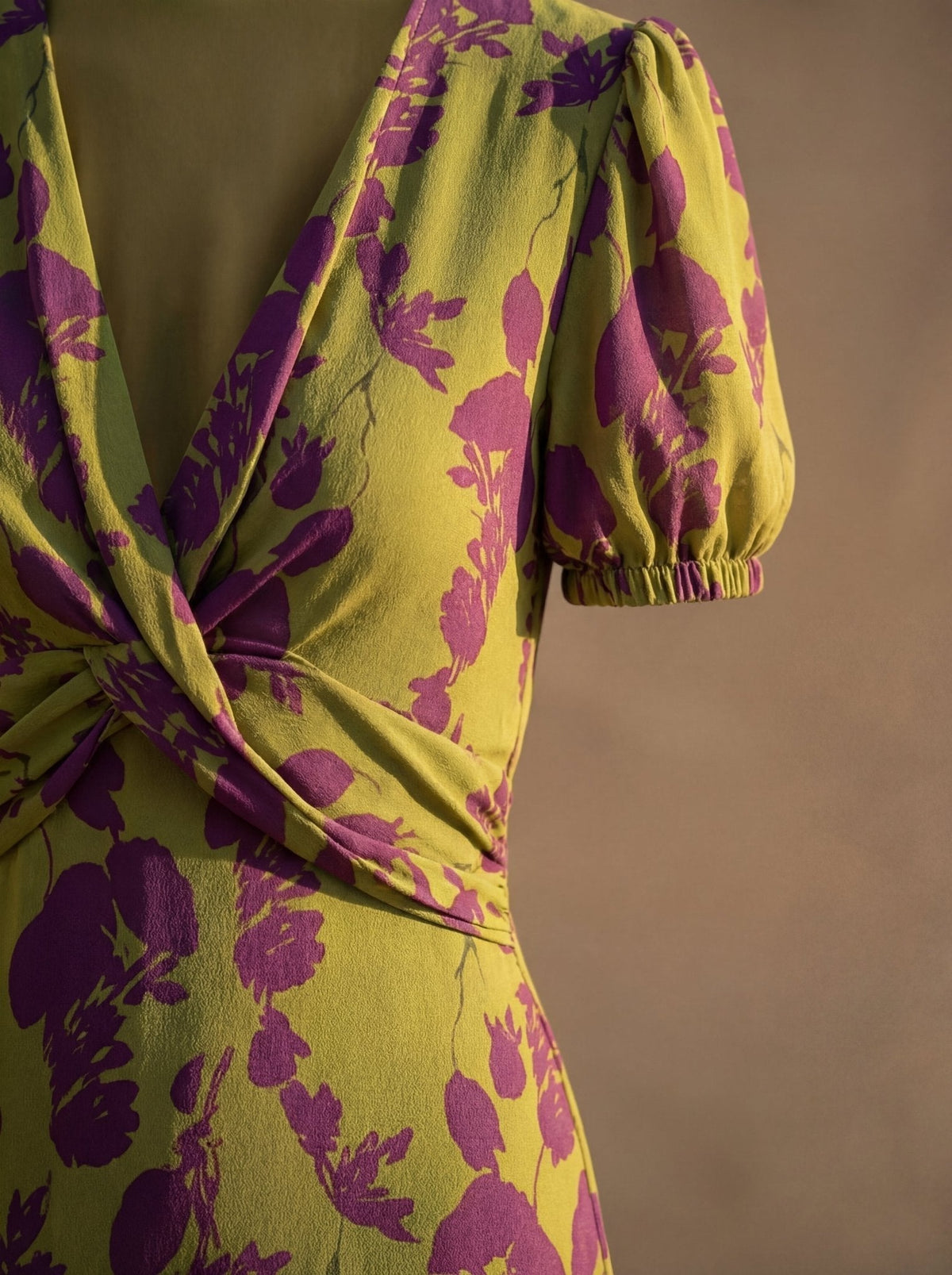 Daniela | Floral Maxi Dress with Flowing Draping