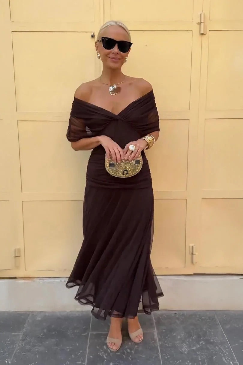 Maya | Off Shoulder Maxi Dress