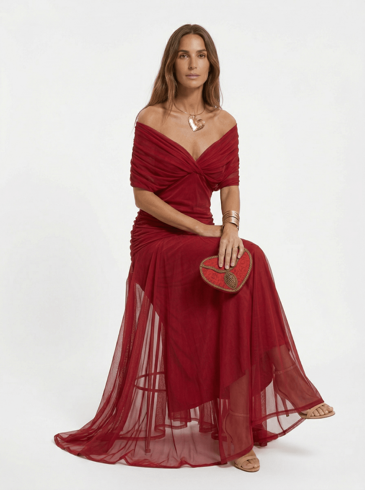 Paula | Long Dress with V-Neck