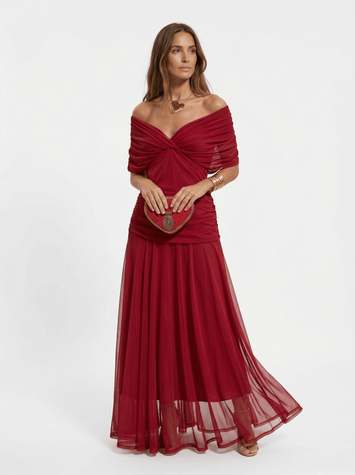 Paula | Long Dress with V-Neck