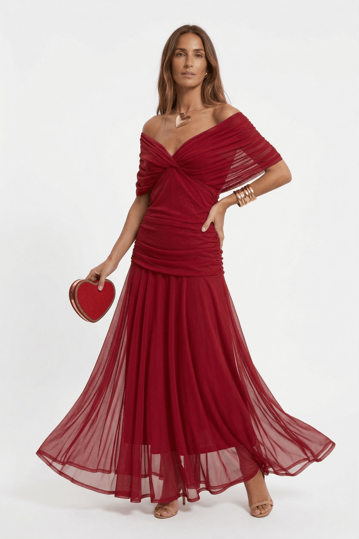 Paula | Long Dress with V-Neck