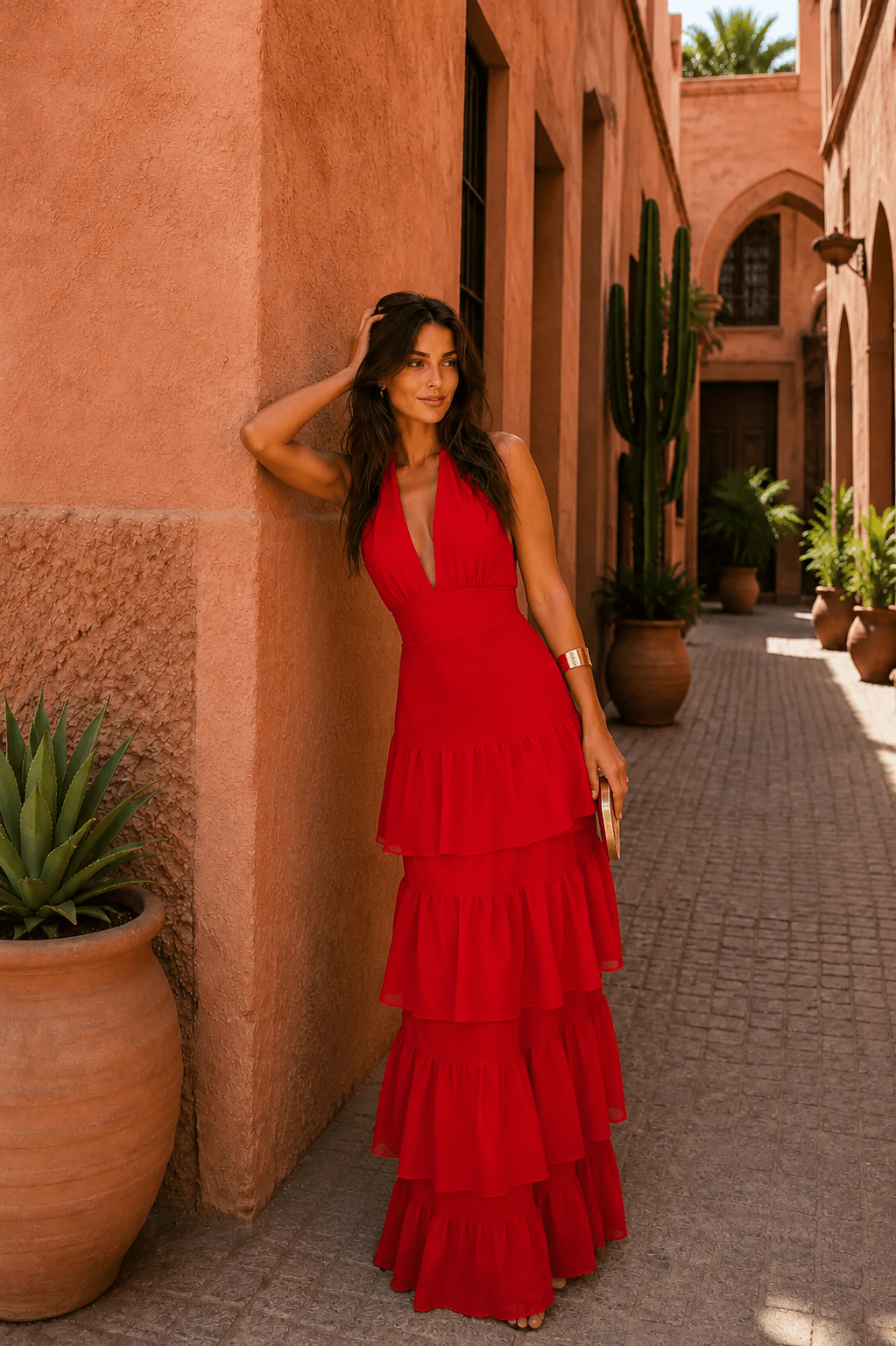 Raquel | Manila-Style Dress in Red