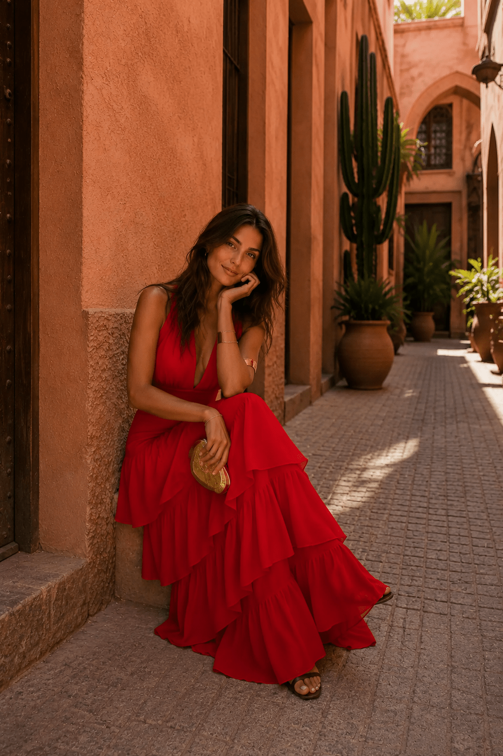 Raquel | Manila-Style Dress in Red