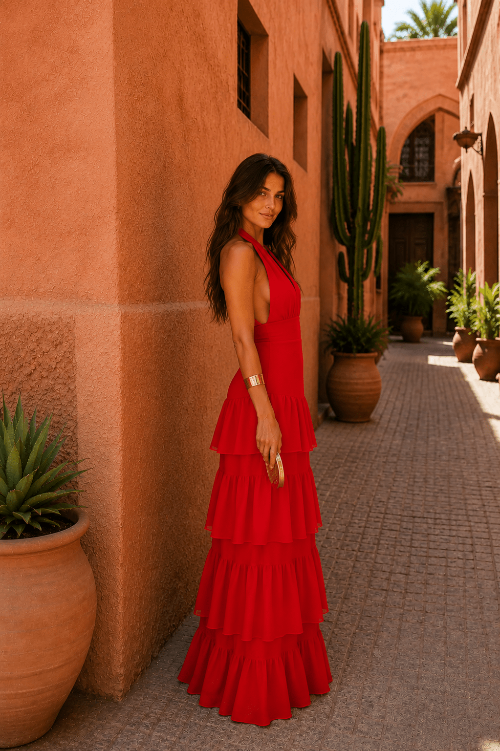 Raquel | Manila-Style Dress in Red