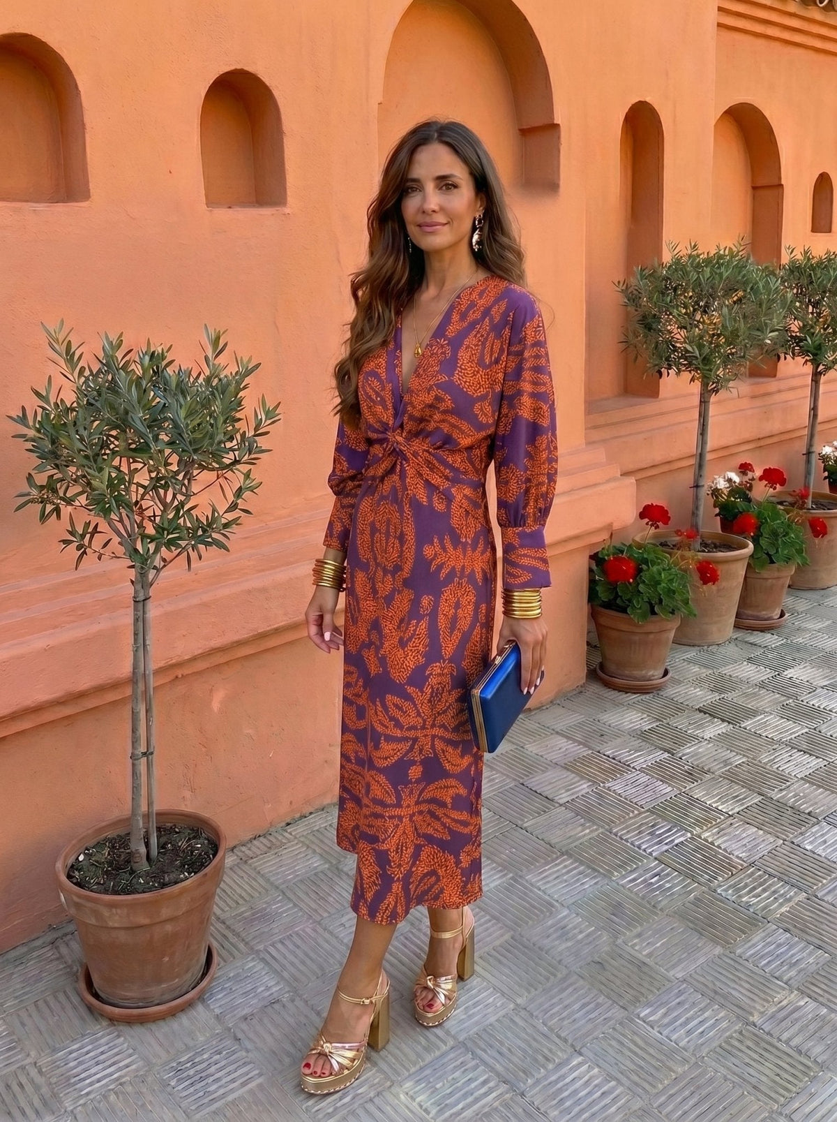 Laura | Midi Dress with Print