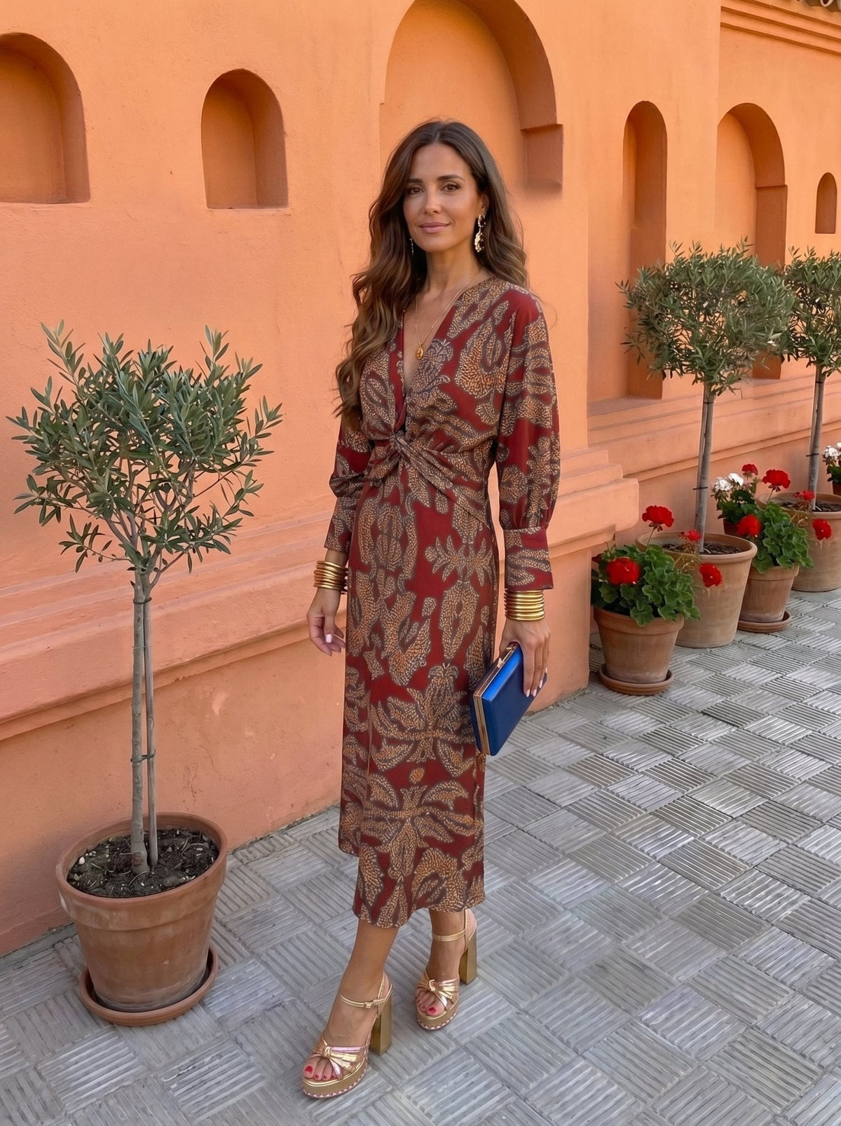 Laura | Midi Dress with Print