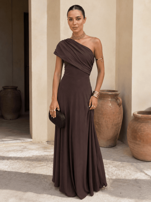 Adriana | Toledo-Style Dress in Brown
